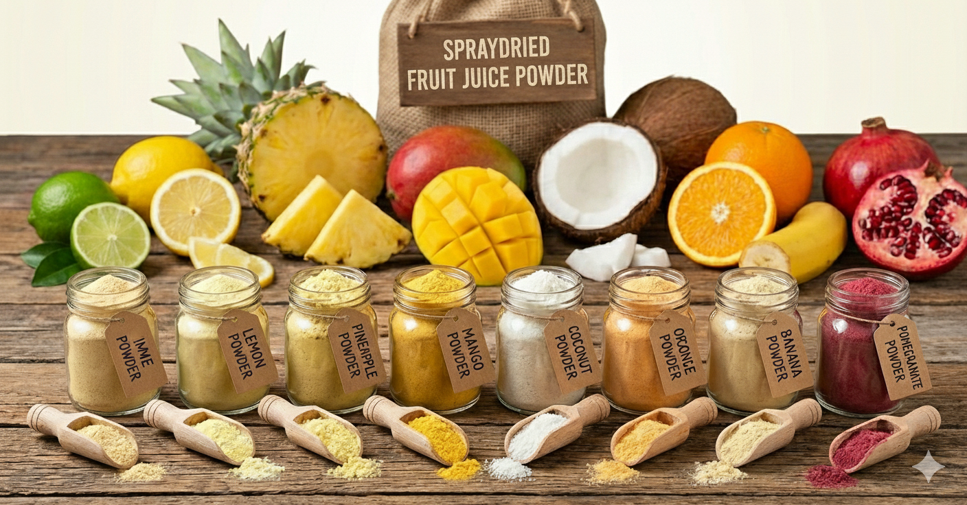 Lime, Lemon & Orange Juice Powder Supplier, Exporters India