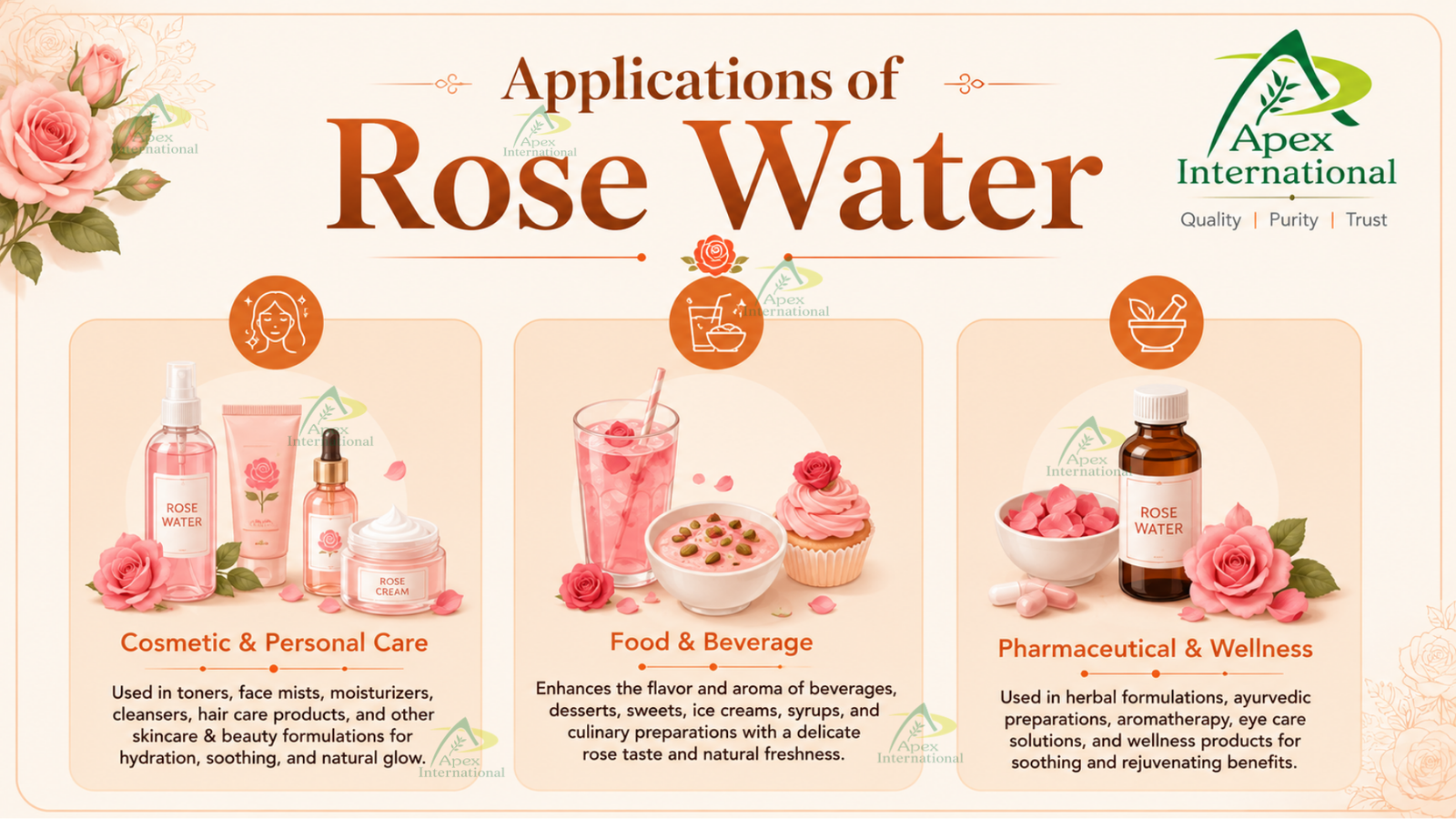 Applications of Rose Water