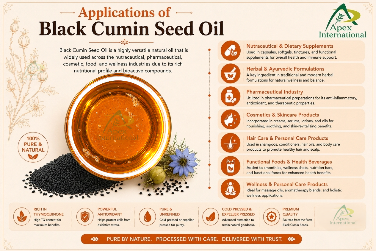 Black Cumin Seed Oil Applications