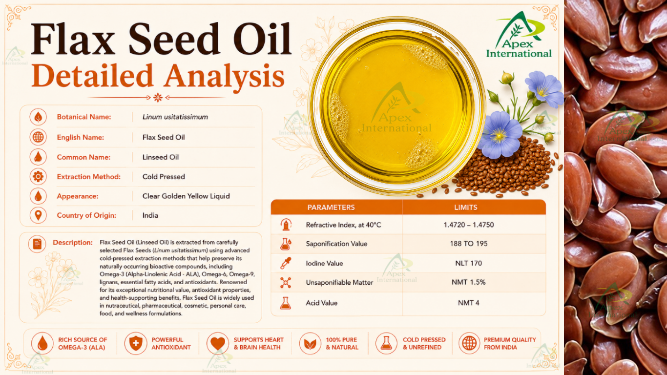 Flax Seed Oil Product Detailed Analysis