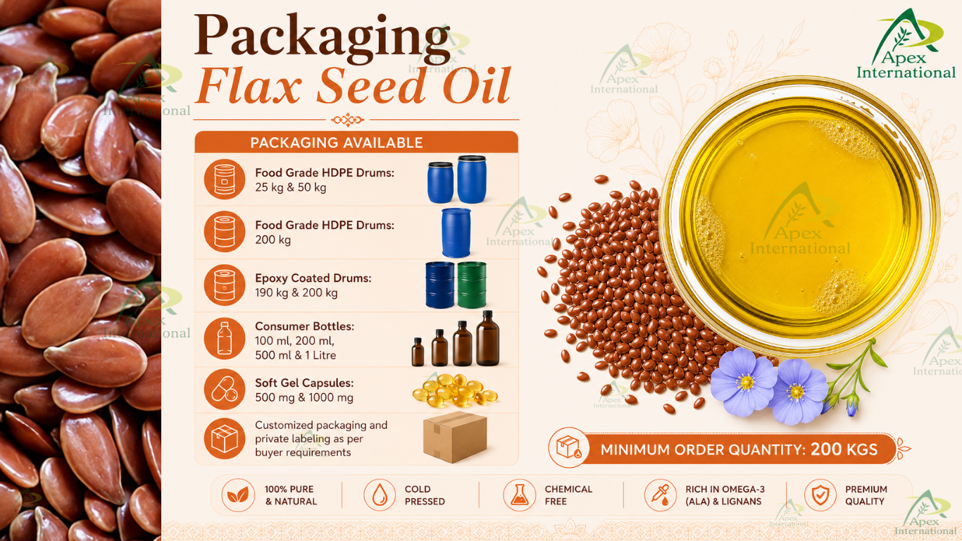 Flax Seed Oil Packaging