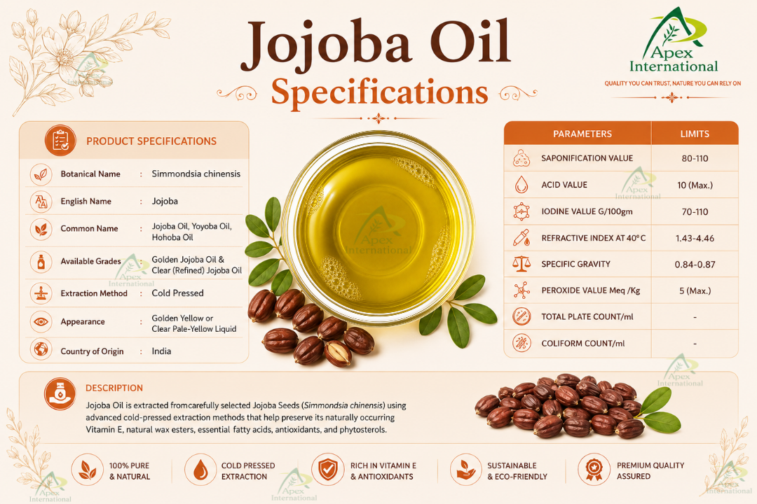 Jojoba Oil Product Specifications