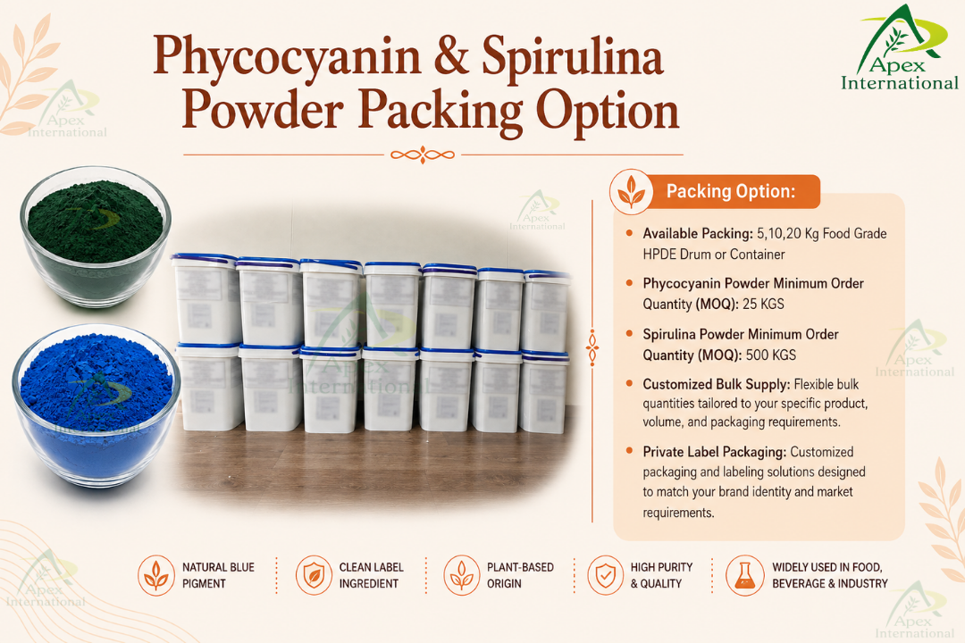 Phycocyanin & Spirulina Powder Packing Option